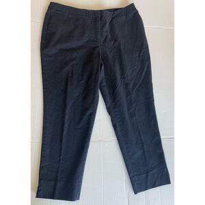 Dalia Collection Black/Blue Straight Leg Zip Up Front Back Pockets Pants 16W